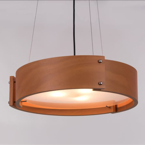 Wooden Round LED Pendant Lamp Images